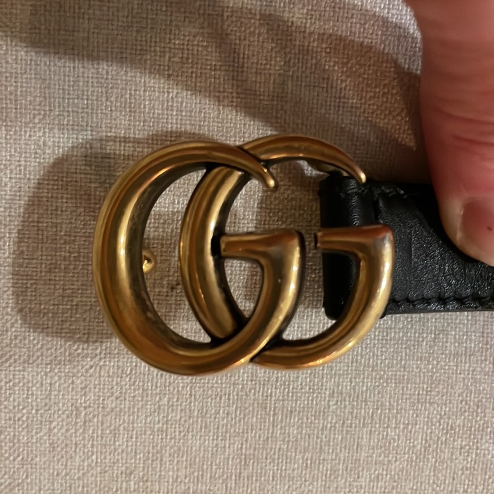 Gucci Leather Belt with double G buckle - Picture 4 of 5